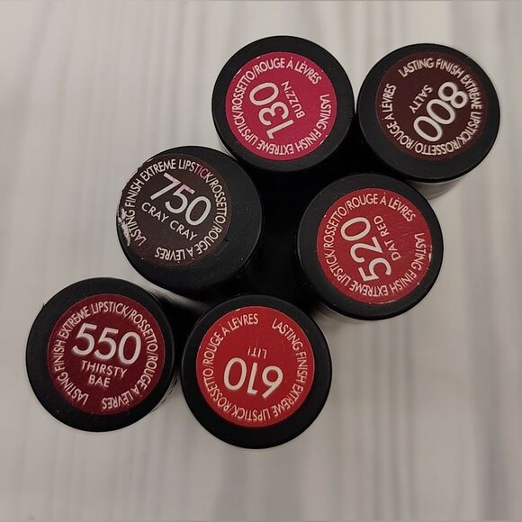 Rimmel Set  Lasting Finish Extreme Lipstick 6 New - Picture 5 of 5